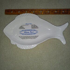 Vintage California Pottery Figural Fish Baking/Serving Plate